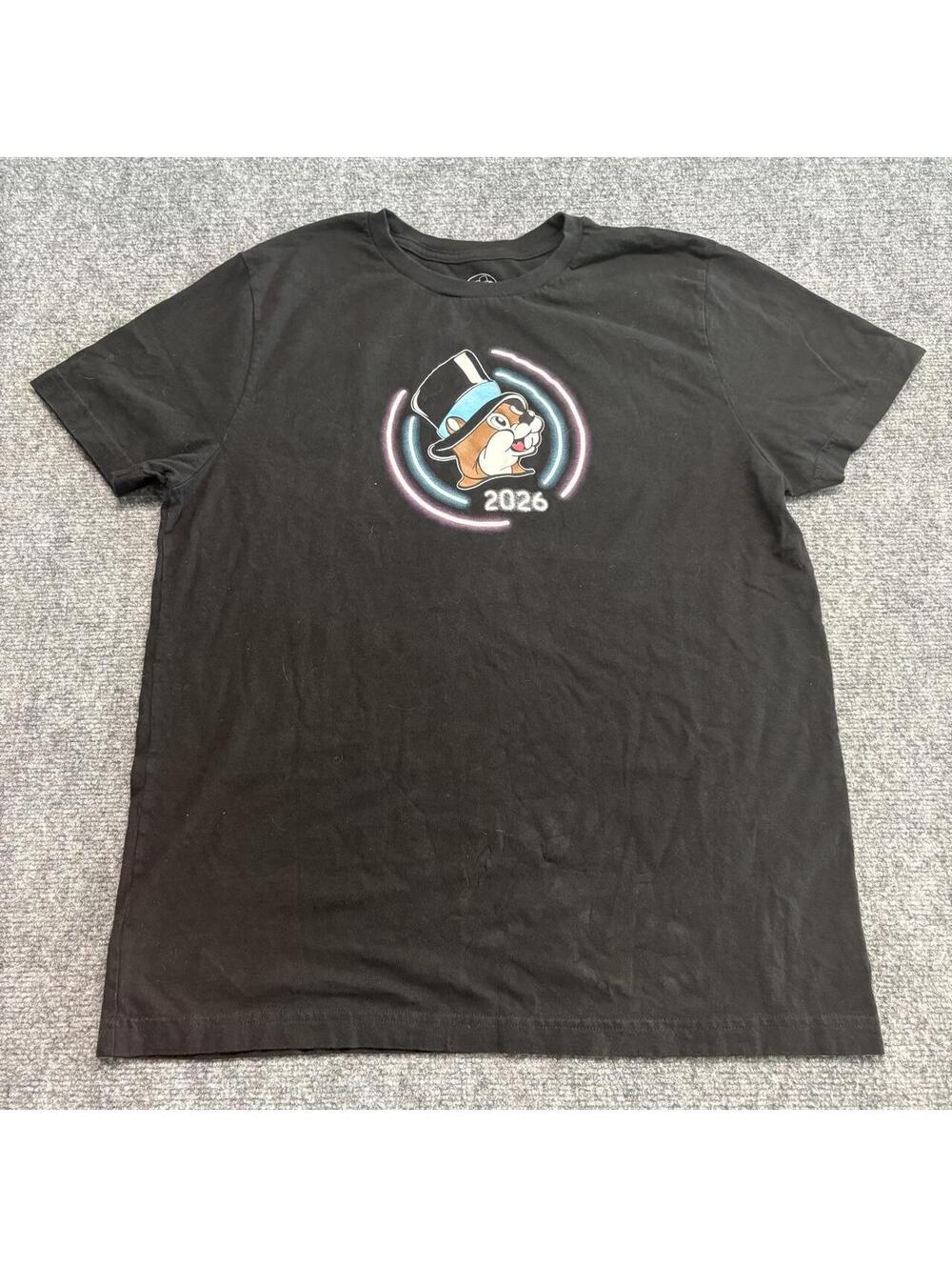 Buc-ee’s Black 2026 Glow In the Dark New Years T-Shirt Limited Edition 0801